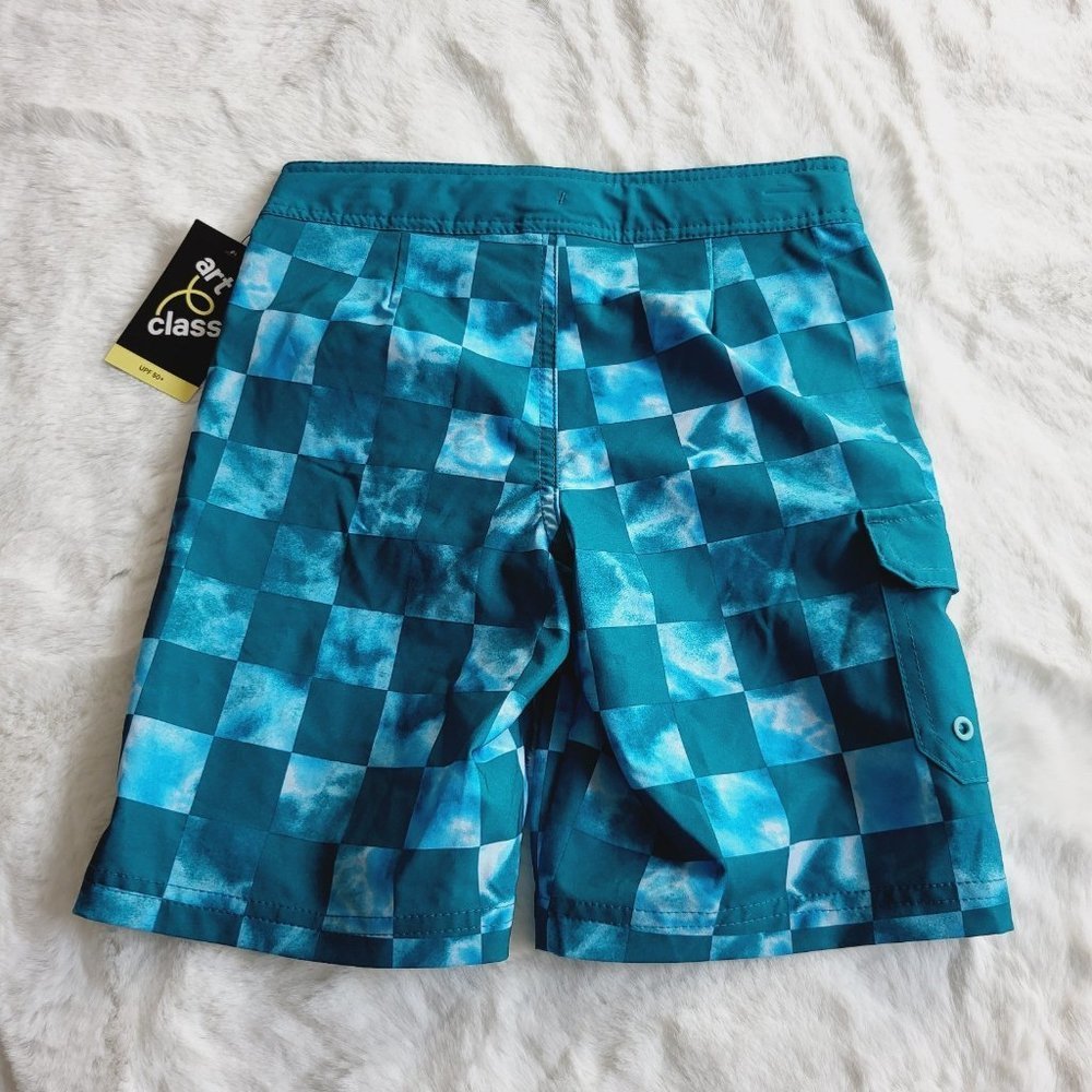 Cat & Jack, Boys' Check Swim Shorts, 3KIDQ-i - Picture 3 of 4